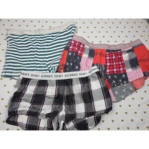 Victorias Secret PINK Lot of 3 MEDIUM Sleep Shorts Boxers Pajama Bottoms
